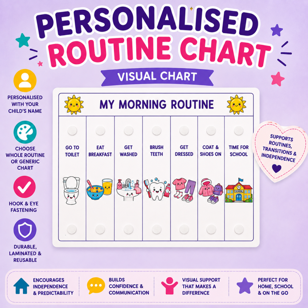 Personalised visual routine charts for children