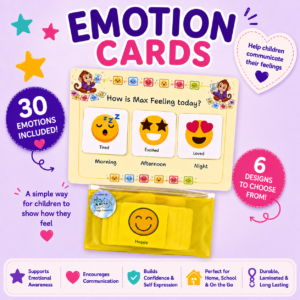 Personalised emotion chart and emotion cards for children